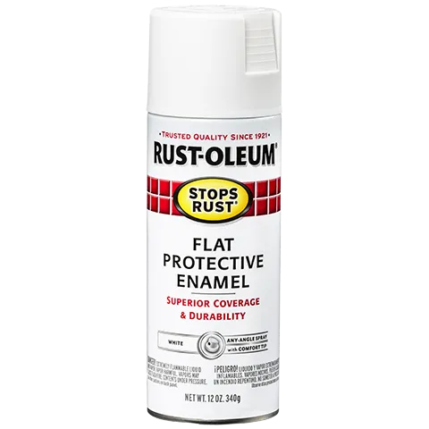 12 OZ Stops Rust Protective Enamel Spray Paint - Flat White