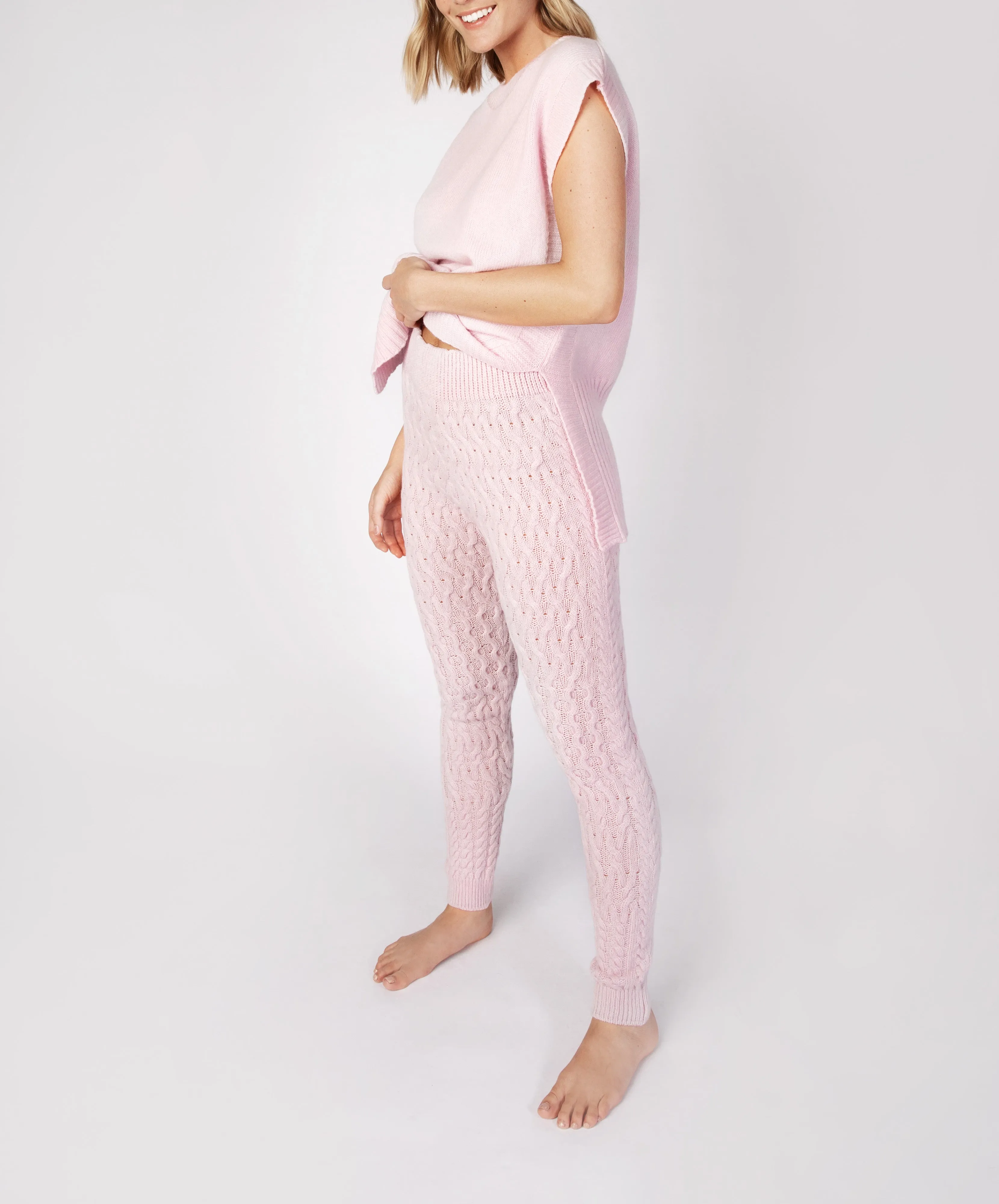 Aran Leggings Blush