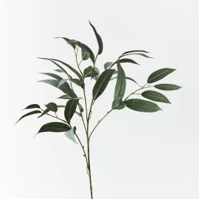 Artificial Australian Native Silk Long Leaf Eucalyptus Greenery Spray - Grey Green (STYLE 11)