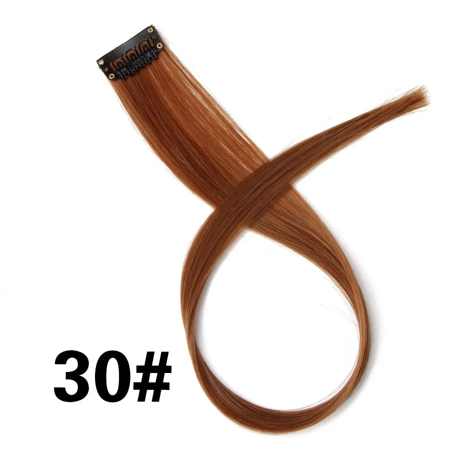 Beauty Synthetic Hair Extensions With Clips Heat Resistant