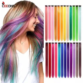 Beauty Synthetic Hair Extensions With Clips Heat Resistant