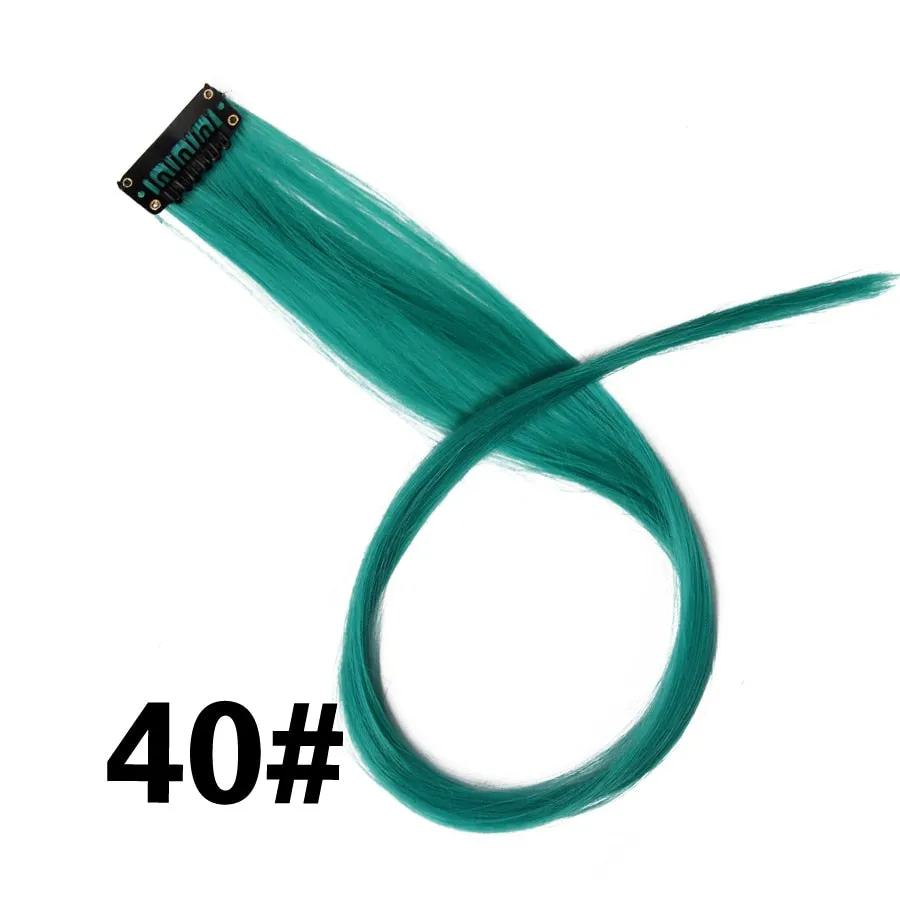 Beauty Synthetic Hair Extensions With Clips Heat Resistant