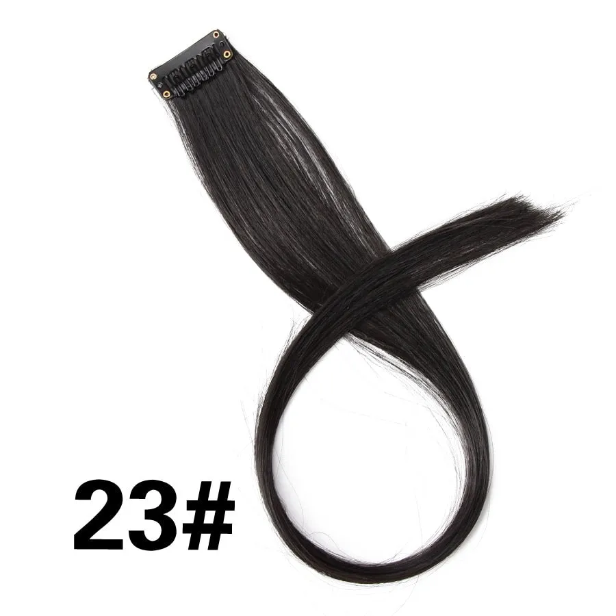 Beauty Synthetic Hair Extensions With Clips Heat Resistant