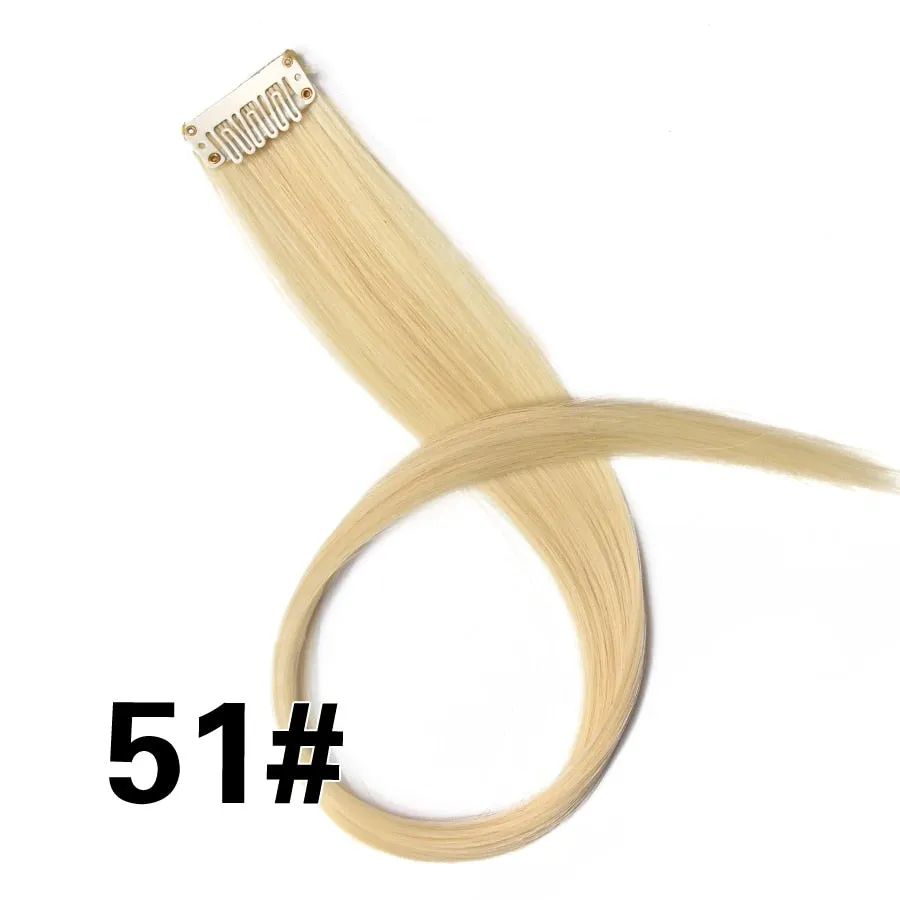 Beauty Synthetic Hair Extensions With Clips Heat Resistant