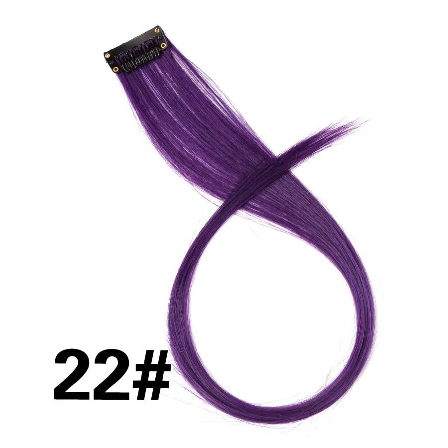Beauty Synthetic Hair Extensions With Clips Heat Resistant