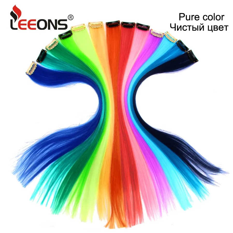 Beauty Synthetic Hair Extensions With Clips Heat Resistant
