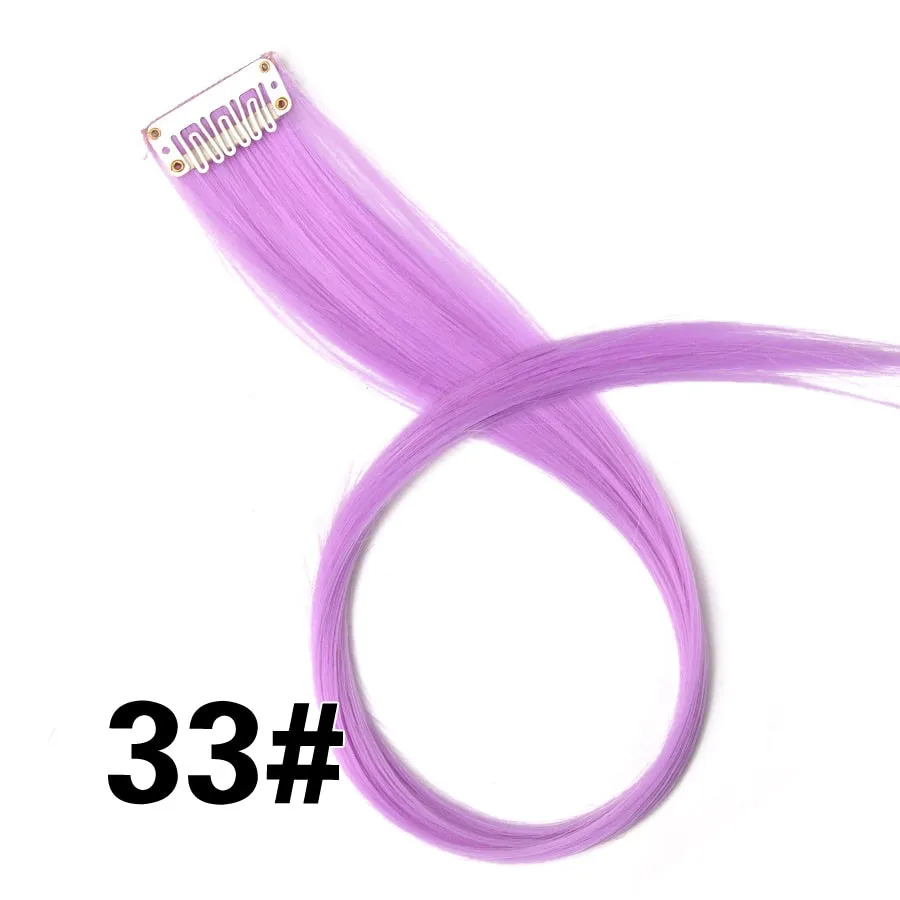 Beauty Synthetic Hair Extensions With Clips Heat Resistant