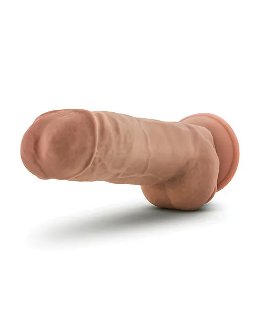 Blush Au Natural 10" Big Boy Dildo with Balls - Mocha
