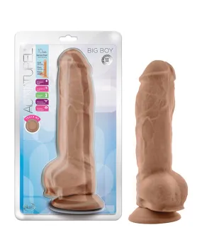 Blush Au Natural 10" Big Boy Dildo with Balls - Mocha