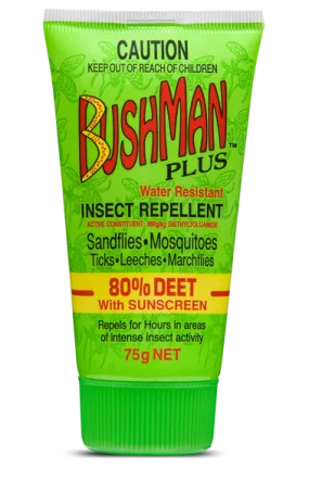 Bushman Insect Repellent Plus Heavy Duty DEET 80% Sunscreen (75g)