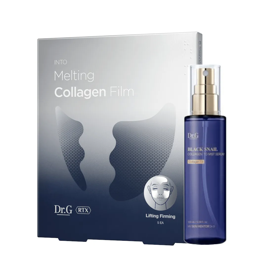 [EXCLUSIVE] DR.G RTX INTO MELTING COLLAGEN FILM (1BOX-5P)   DR.G BLACK SNAIL COLLAGEN TO MIST SERUM SET