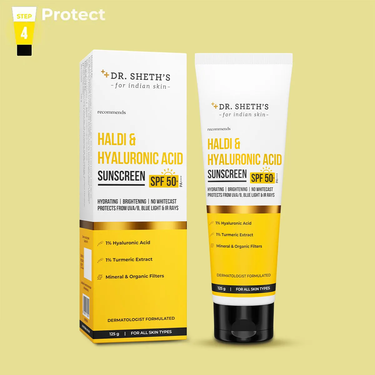 Haldi & Hyaluronic Acid Sunscreen - 125g