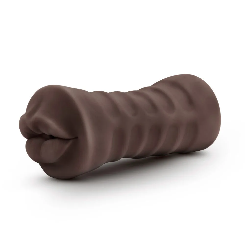 Hot Chocolate By Blush® | Renee Realistic Chocolate Vibrating Body Part Mouth Masturbator