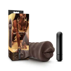 Hot Chocolate By Blush® | Renee Realistic Chocolate Vibrating Body Part Mouth Masturbator