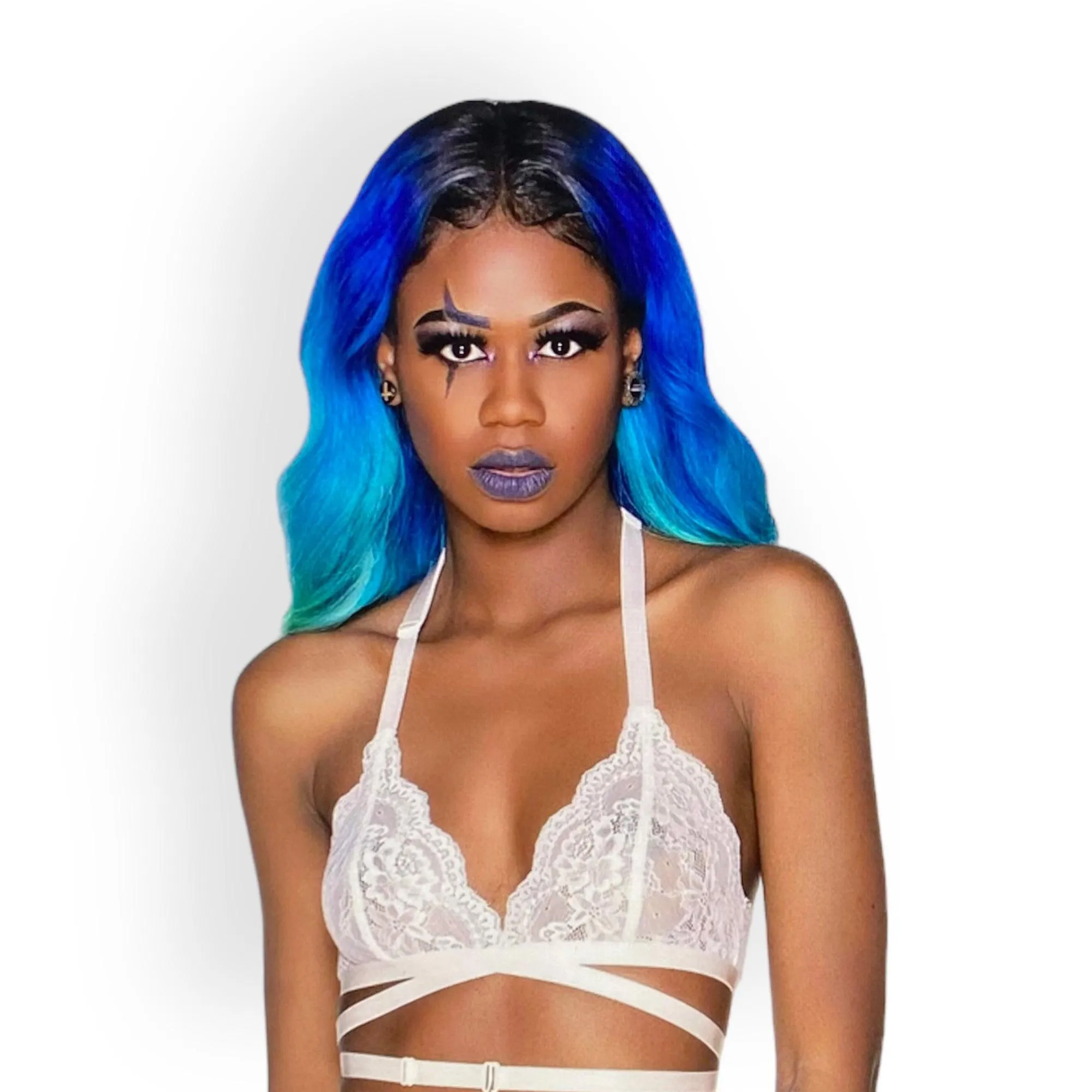 Ivory Lace Bralette Waist Wrap Bra