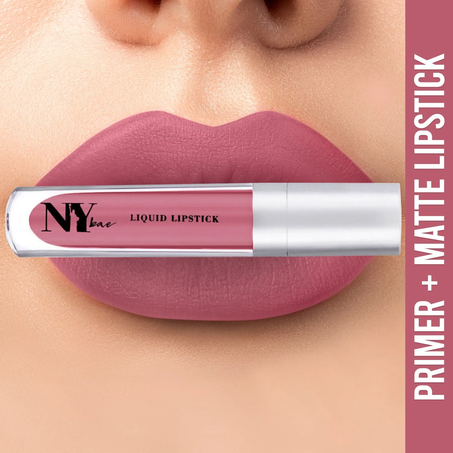 NY Bae Confessions of a Lip-a-holic Liquid Lipstick | Primer   Matte | Nude Brown | Long Lasting- Rule Of Life 10 (4.5 ml)