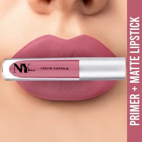 NY Bae Confessions of a Lip-a-holic Liquid Lipstick | Primer   Matte | Nude Brown | Long Lasting- Rule Of Life 10 (4.5 ml)