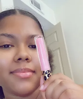 Pink Cotton Candy Lip Gloss, Tinted Gloss, Lip Care, Glossy, Moisturizing, Hydrating