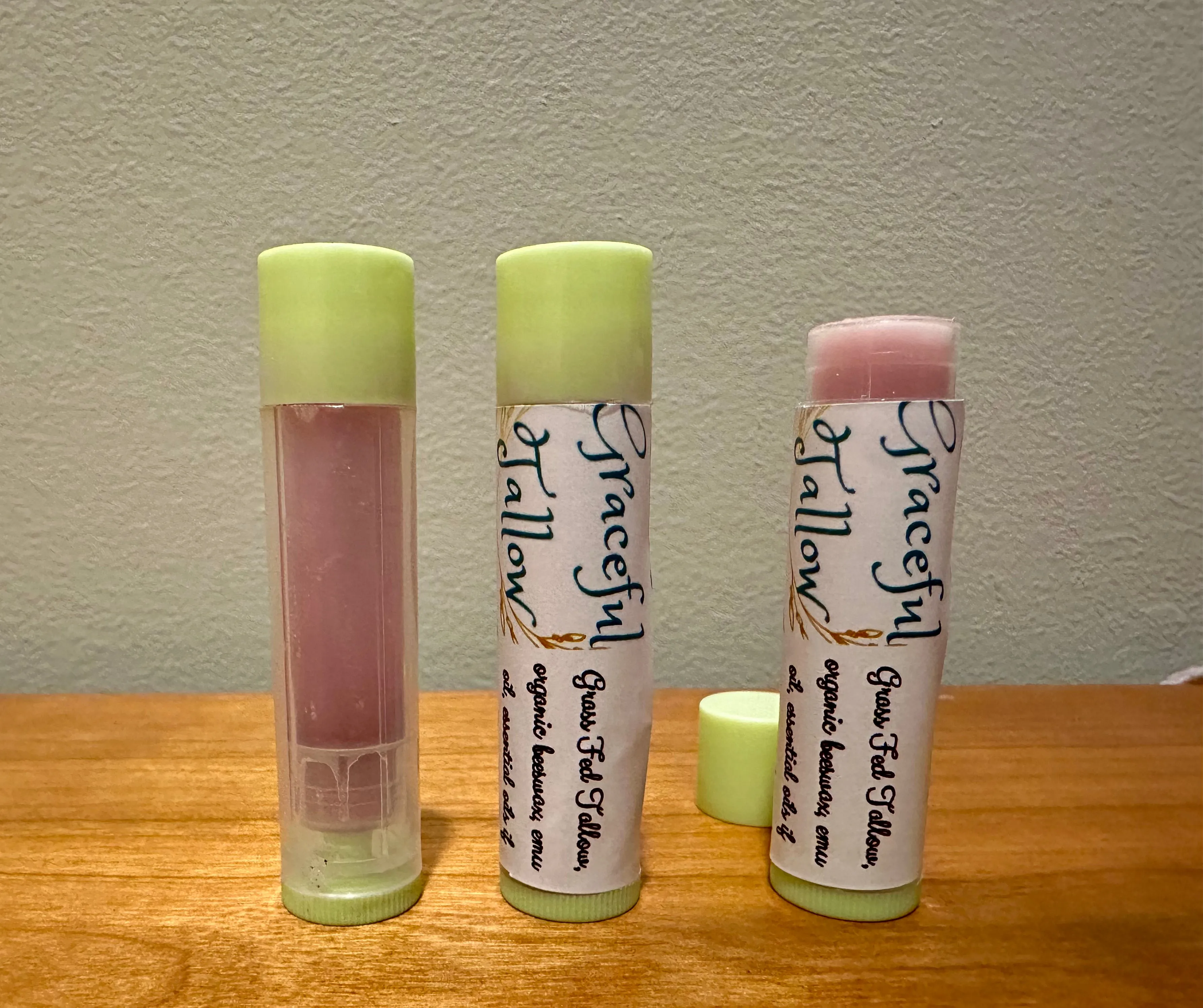 Tallow Lip Balm with Emu Oil & Grass Fed Beef Tallow Pink Lip Balms for Carnivore gift Extra Moisturizing All Natural Skincare for gifts Mom