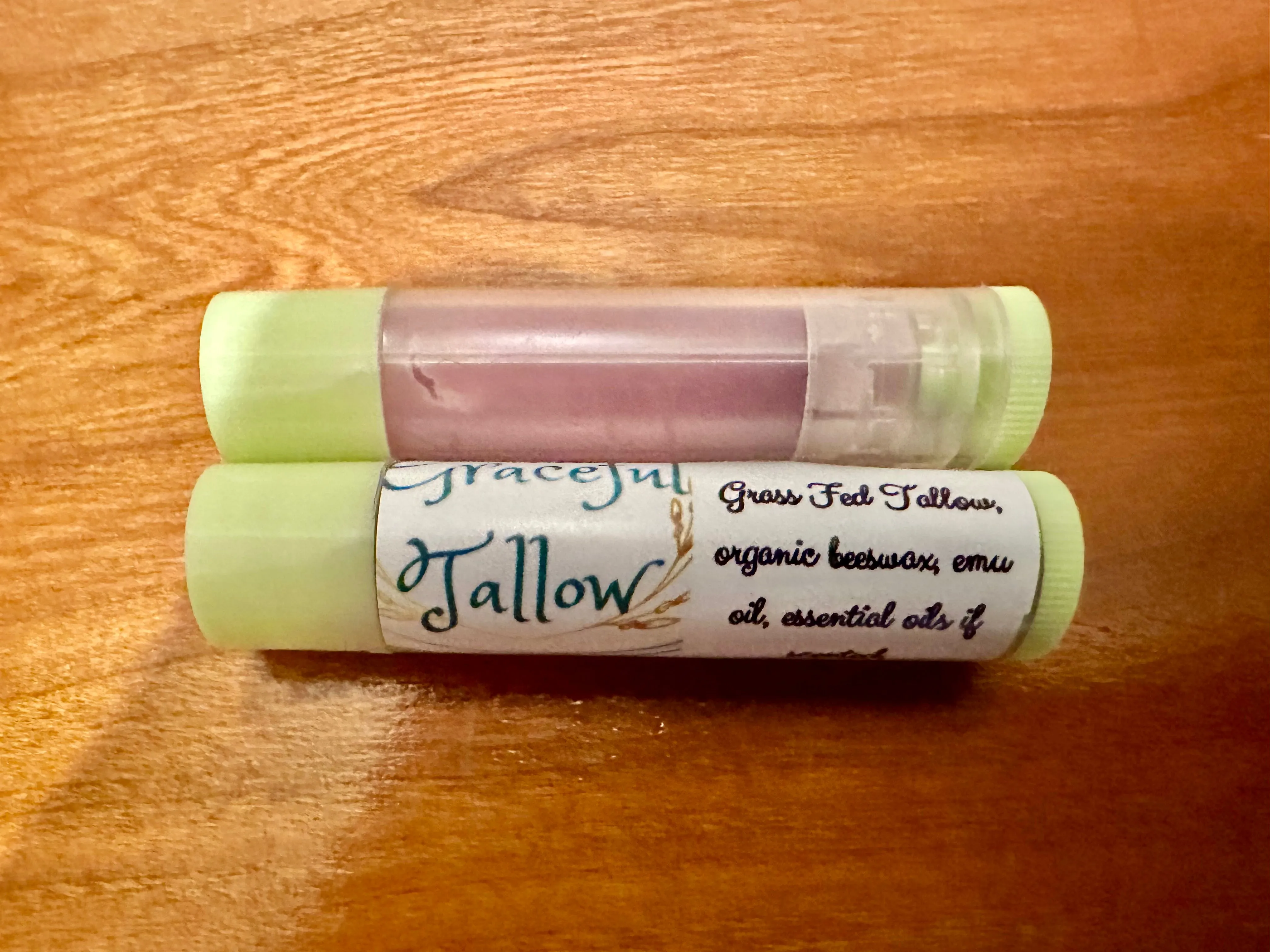 Tallow Lip Balm with Emu Oil & Grass Fed Beef Tallow Pink Lip Balms for Carnivore gift Extra Moisturizing All Natural Skincare for gifts Mom