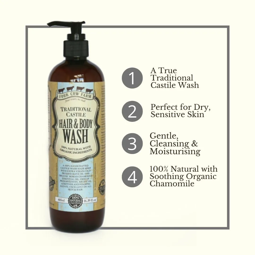 Traditional Castile Hair & Body Wash 250ml
