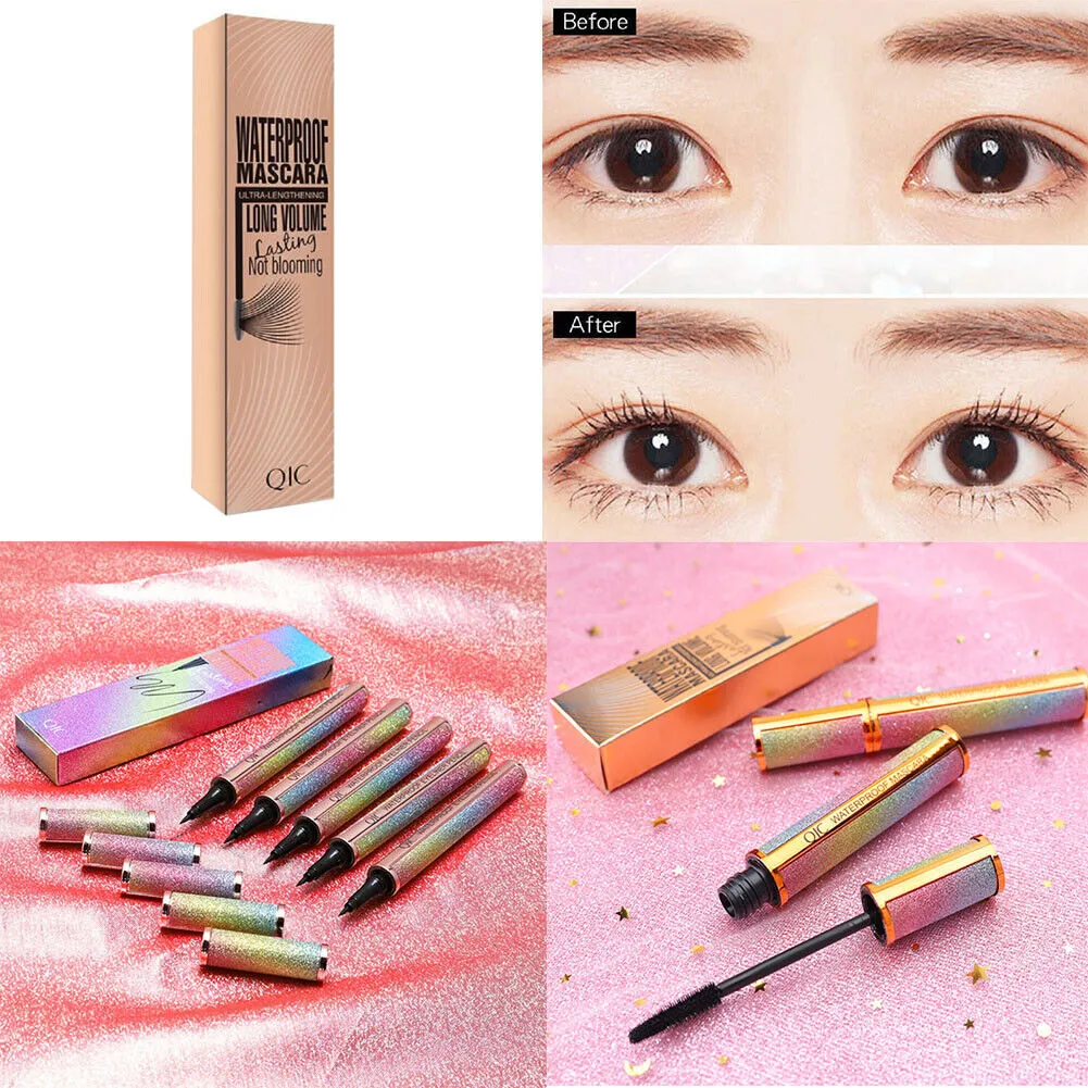 US 2-4 Pack 4D Silk Fiber Eyelash Mascara Waterproof Smudge-proof Long Lasting